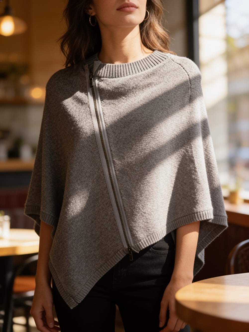 lululemon athletica Women's Grey Merino Wool Crew Neck Sweater